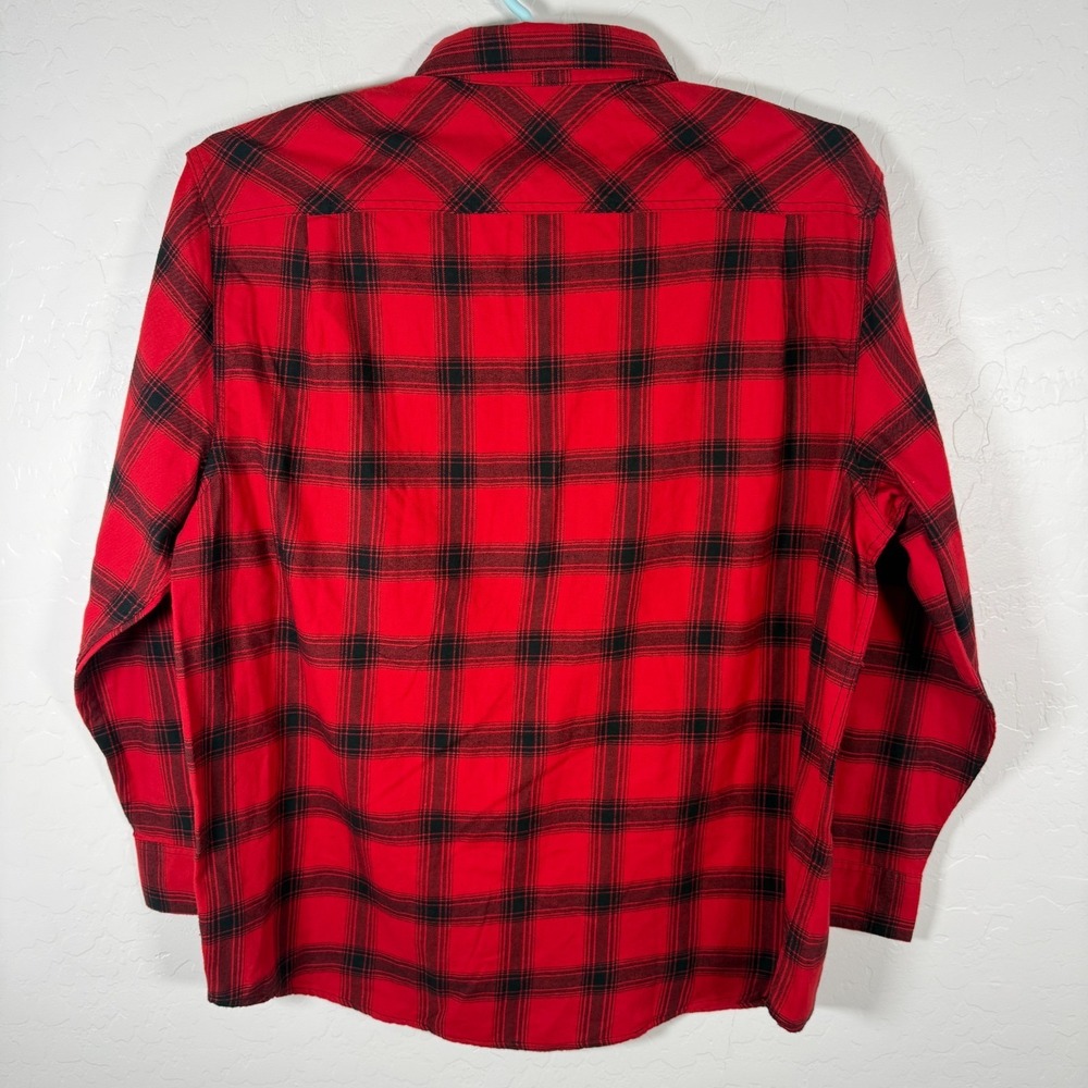 Duluth 40 Grit Flannel Work Shirt Mens XL Red Black Button Down Plaid Outdoor - Picture 4 of 10